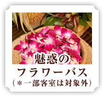 魅惑のフラワーバス(*一部客室は対象外)